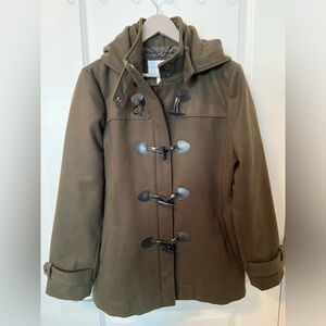 Long army green coat